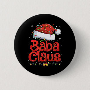 Männer Coole Claus mit Santa Hut Weihnachtsbeleuch Button