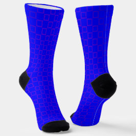 Männer Crew Socken, Blaues lila klassisches Design Socken