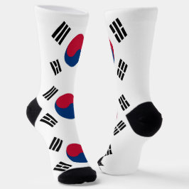 Männer Crew Socken mit der Flagge Südkoreas
