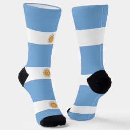 Männer Crew Socken mit der Flagge von Argentinien.