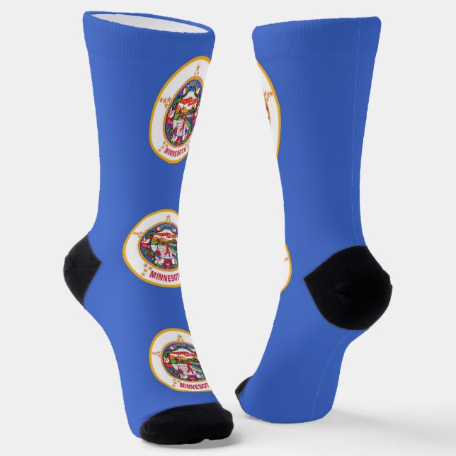 Männer Crew Socken mit Fahne von Minnesota (Gewinkelt)