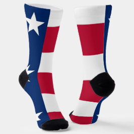 Männer Crew Socken mit Fahne von Texas, USA.