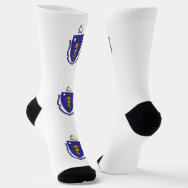 Männer Crew Socken mit Flagge von Massachusetts