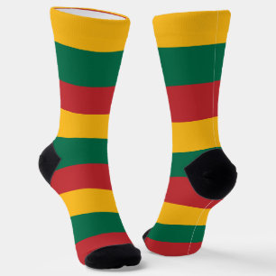 Männer Crew Socken mit litauischer Flagge