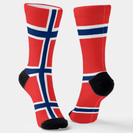 Männer-Crew-Socken mit norwegischer Flagge Socken