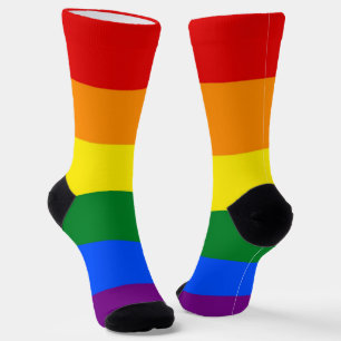 Männer-Crew-Socken mit Regenbogenflagge Socken