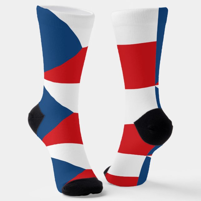 Männer Crew Socken mit tschechischer Flagge (Gewinkelt)