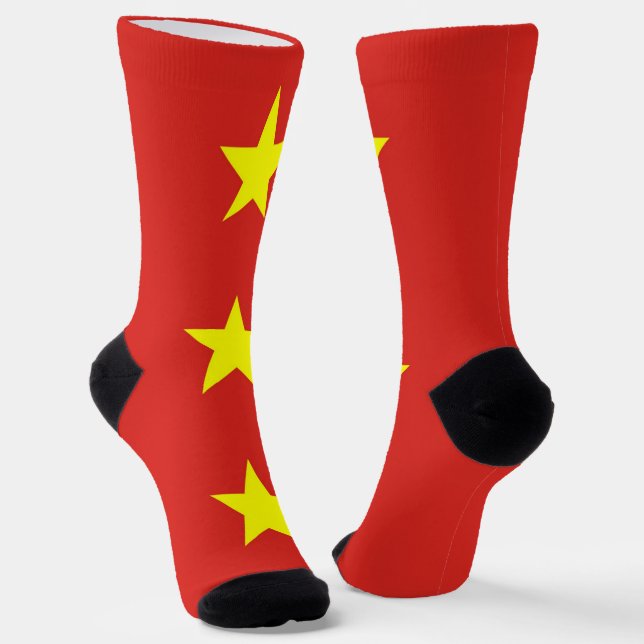 Männer-Crew-Socken mit vietnamesischer Flagge Socken (Gewinkelt)