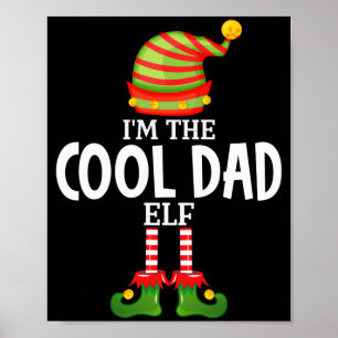 Männer der coole Dad-Elf Weihnachten passende Pyja Poster