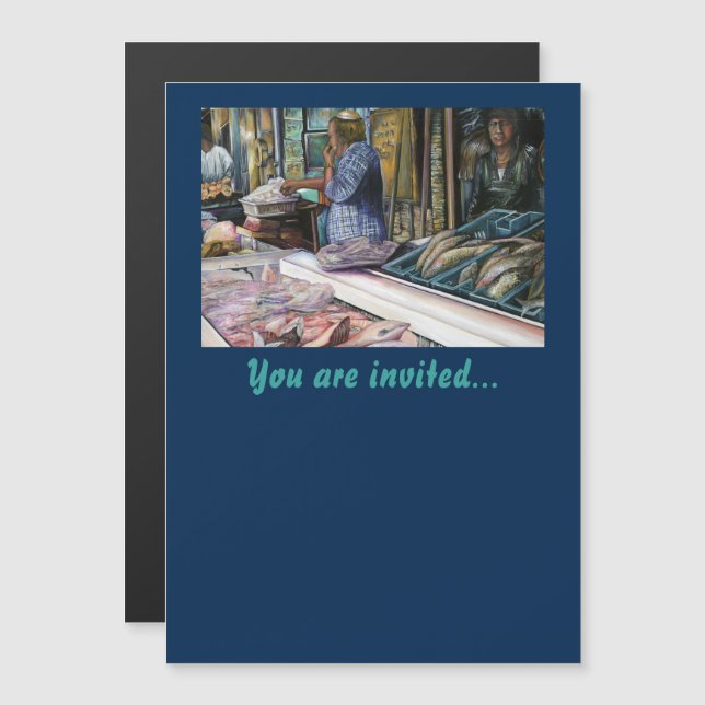 Männer der Wüste, Geschenke des Meeres, Jerusalem Magneteinladung (Vorne/Hinten)