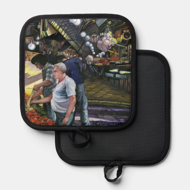 Männer des Handels, Jerusalem Topflappen (Vorderseite/Rückseite)