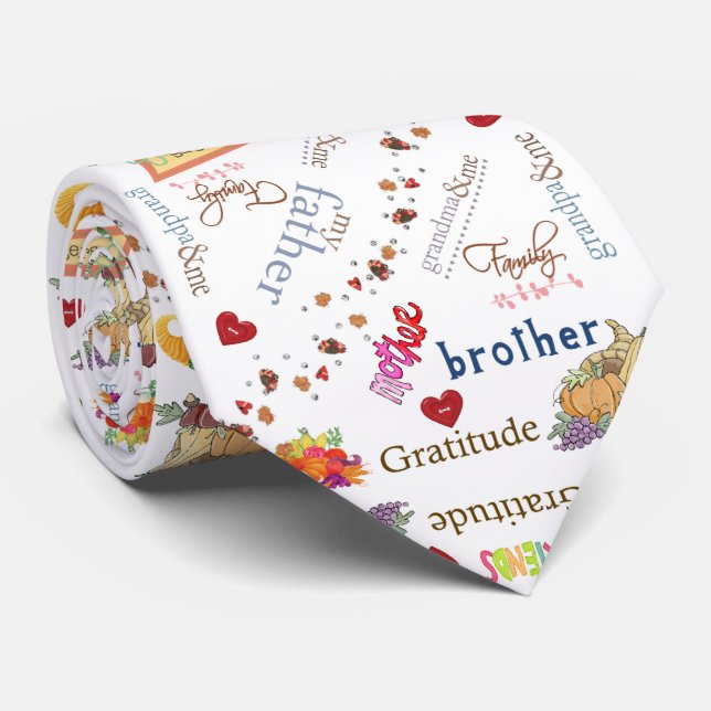 Männer Designer-Krawatte zum Erntedankfest Krawatte (Gerollt)