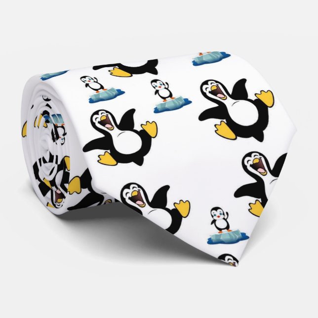 Männer Designer Pinguine Krawatte (Gerollt)
