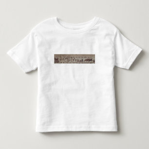 Männer, die Arme zu den Schiffen tragen und a Kleinkind T-shirt