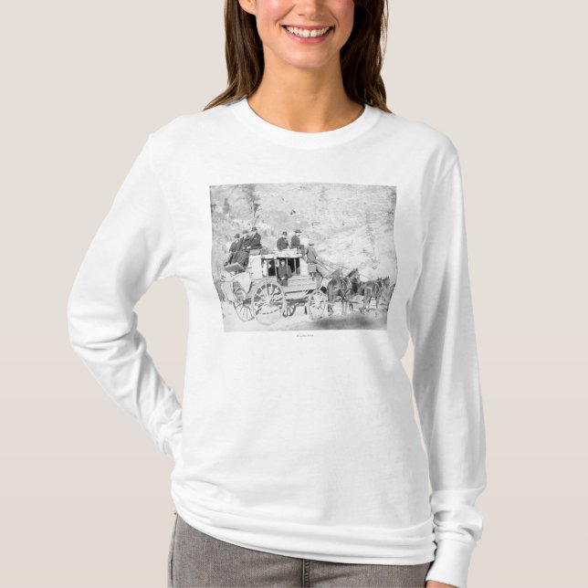 Männer, die auf einer "Ballast-Zug-" Fotografie T-Shirt (Vorderseite)