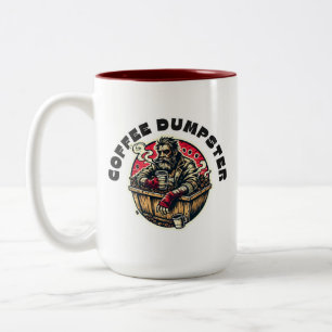 Männer, die gerne Kaffee trinken und gut lachen Zweifarbige Tasse