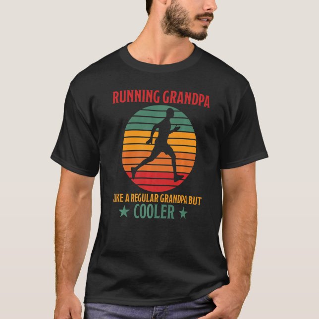 Männer, die Großvater laufen Cooler lustiges Spric T-Shirt (Vorderseite)