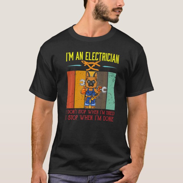 Männer, die ich bin, stoppen, wenn ich fertig Line T-Shirt (Vorderseite)