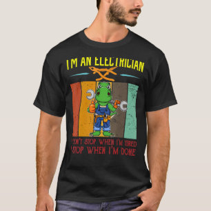 Männer, die ich bin, stoppen, wenn ich fertig Line T-Shirt