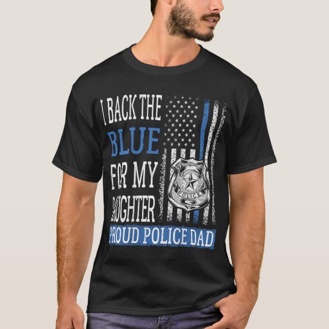 Männer, die ich das Blau für meine Tochter unterst T-Shirt (Vorderseite)