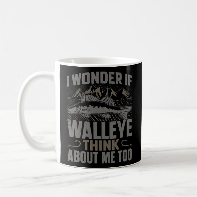 Männer, die ich frage, ob Walleye denken über mich Kaffeetasse (Links)