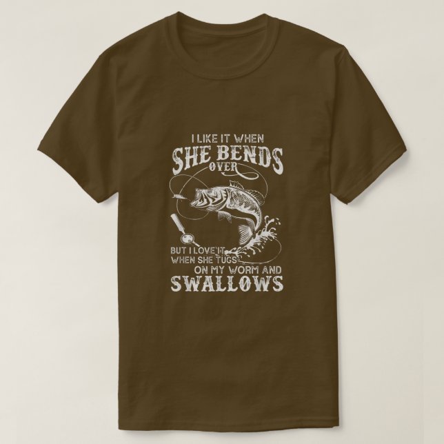 Männer, die ich mag, wenn sie über Fischgeschenke  T-Shirt (Design vorne)