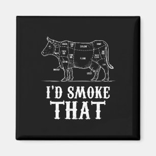 Männer, die ich rauchen wollte, dass Grillen Grill Magnet