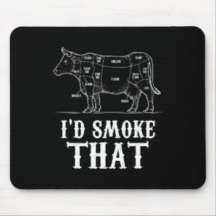 Männer, die ich rauchen wollte, dass Grillen Grill Mousepad