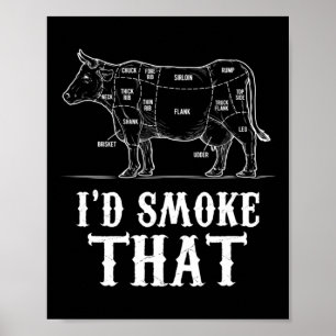 Männer, die ich rauchen wollte, dass Grillen Grill Poster