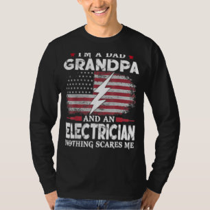 Männer, die ich Vater Großvater Elektriker nichts T-Shirt