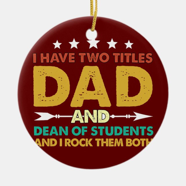 Männer, die ich zwei Titel habe Vater und Dekan de Keramik Ornament (Vorne)