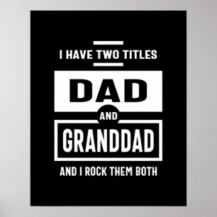 Männer, die ich zwei Titeln Vater und Großvater Ge Poster