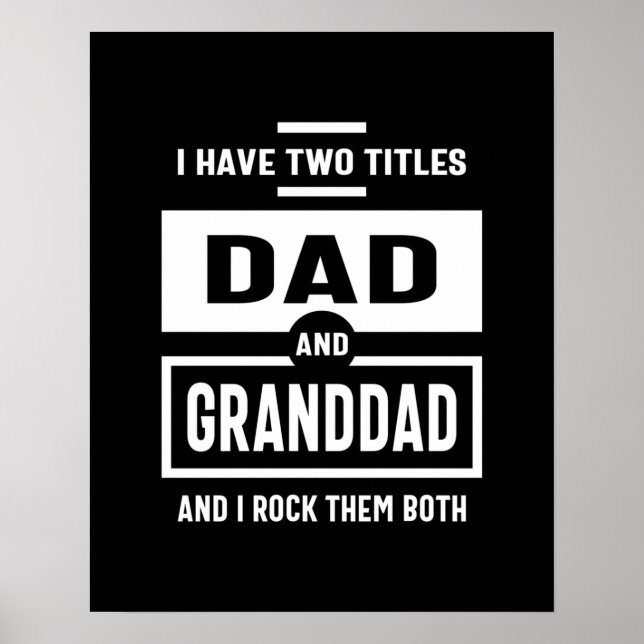 Männer, die ich zwei Titeln Vater und Großvater Ge Poster (Vorne)