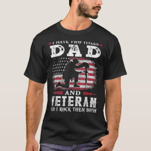 Männer, die ich zwei Titeln Vater und Veteran und T-Shirt