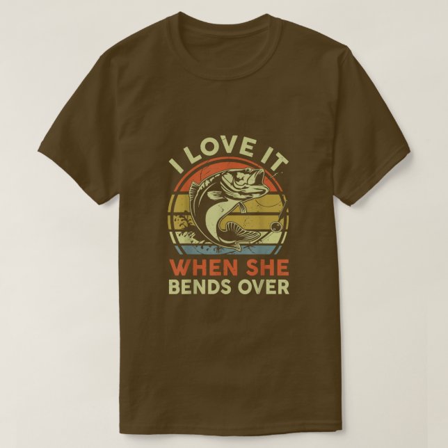 Männer, die in der Liebe fischen, wenn sie über di T-Shirt (Design vorne)