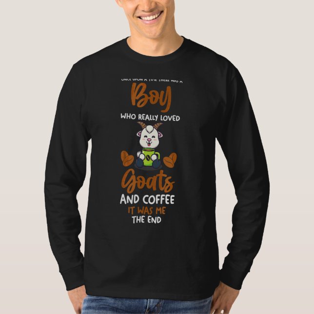 Männer, die Kaffee und Ziegen Liebe T-Shirt (Vorderseite)