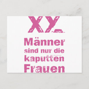 Männer, die kaputten Frauen Postkarte