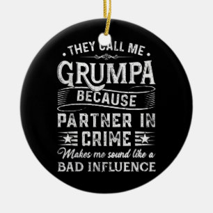 Männer, die sie mich Grumpa T-Shirt Weihnachtsväte Keramik Ornament