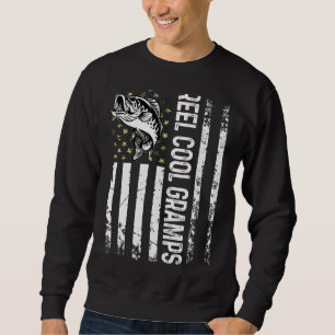 Männer, die US-Flagge fischen, tragen Coole Gräben Sweatshirt