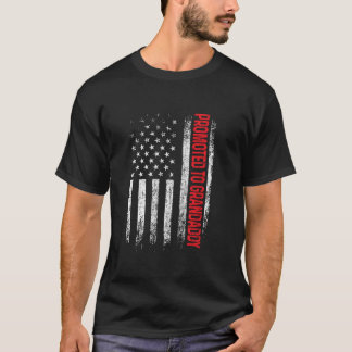 Männer, die von Großvätern der amerikanischen Flag T-Shirt