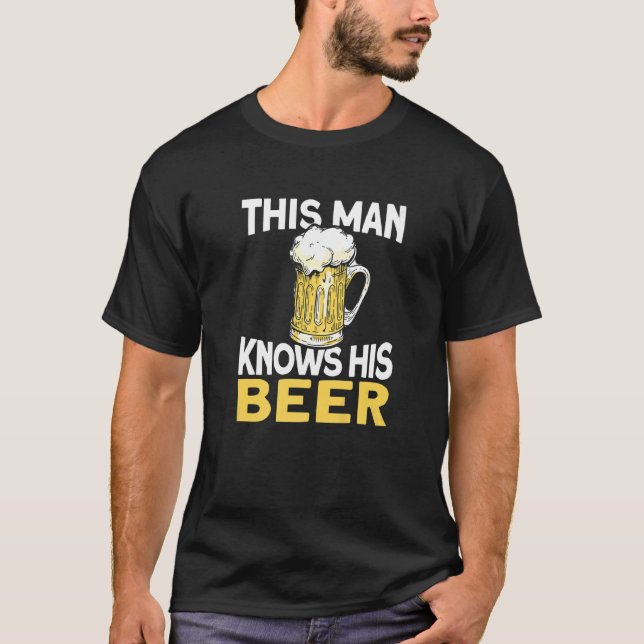 Männer Dieser Mann kennt seine Bier-IPA-Kunsthandw T-Shirt (Vorderseite)