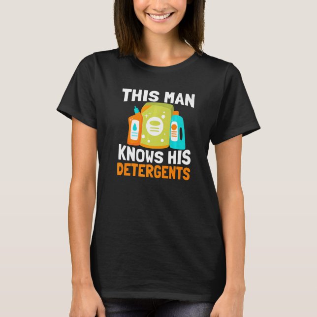 Männer Dieser Mann kennt seine Reinigungsmittel-Sc T-Shirt (Vorderseite)