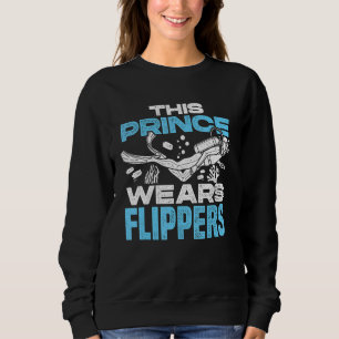 Männer Dieser Prinz trägt Flossen Taucher Scuba-Ta Sweatshirt