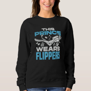 Männer Dieser Prinz trägt Flossen Taucher Scuba-Ta Sweatshirt