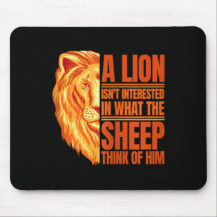 Männer Ein Löwe Ist Nicht Interessiert Motivierend Mousepad