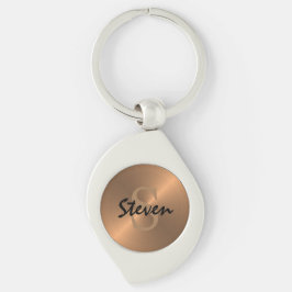 Männer-eleganter Monogramm-Name Bronze-Metallic Schlüsselanhänger