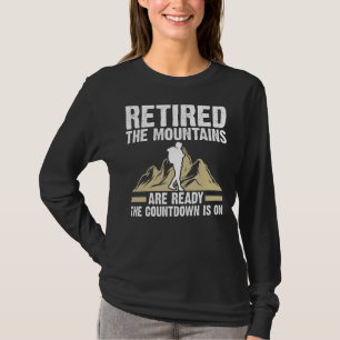 Männer ermüden die Berge sind bereit zum Klettern T-Shirt