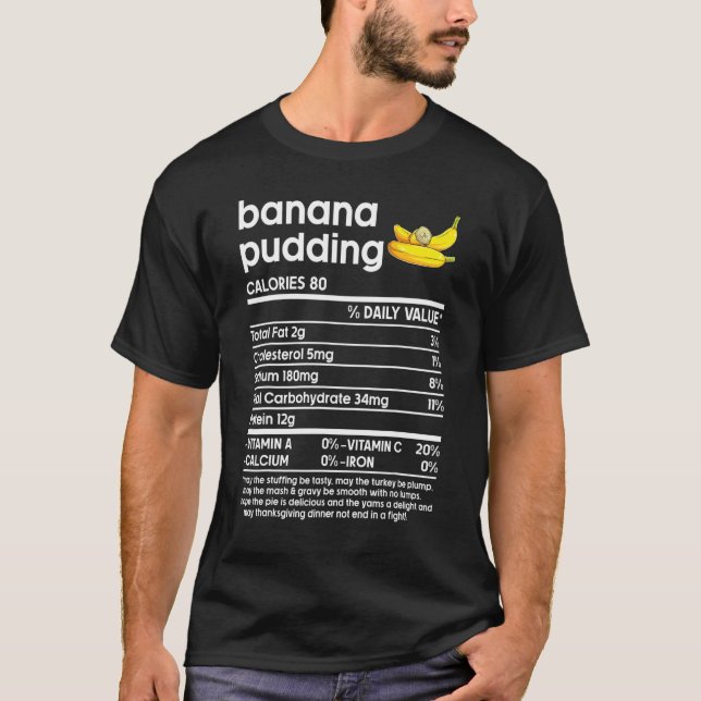 Männer Erntedank Shirts, Banane Pudding Nutte T-Shirt (Vorderseite)