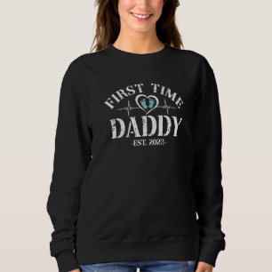 Männer Erster Mal Daddy 2023 Vatertag Bald Sweatshirt
