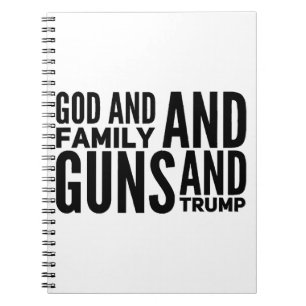 Männer, Familie und Waffen und Trump für Patriot Notizblock